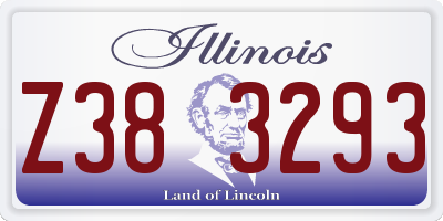 IL license plate Z383293