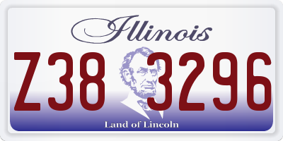IL license plate Z383296