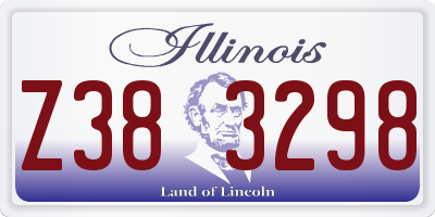 IL license plate Z383298