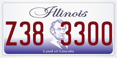 IL license plate Z383300