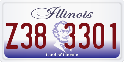 IL license plate Z383301
