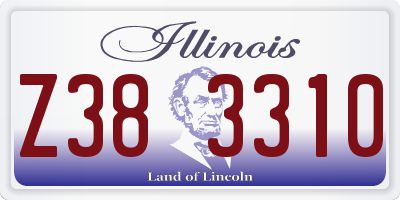 IL license plate Z383310