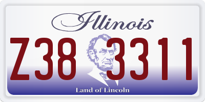 IL license plate Z383311