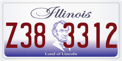 IL license plate Z383312