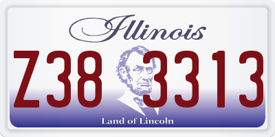 IL license plate Z383313
