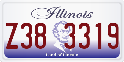 IL license plate Z383319