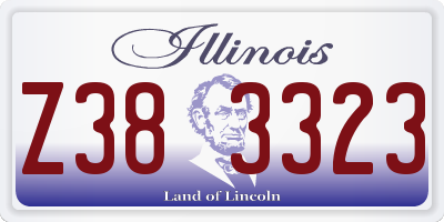 IL license plate Z383323