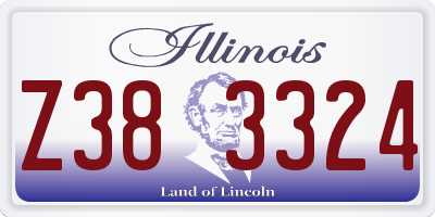 IL license plate Z383324