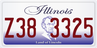 IL license plate Z383325