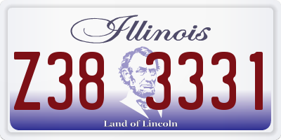 IL license plate Z383331