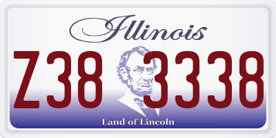 IL license plate Z383338