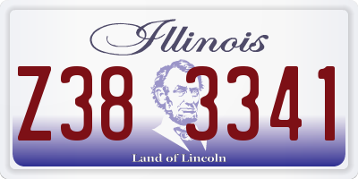 IL license plate Z383341
