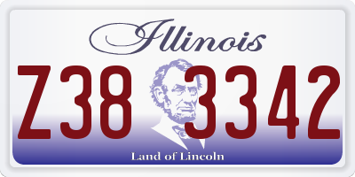 IL license plate Z383342