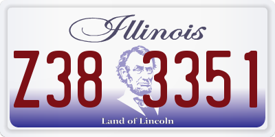 IL license plate Z383351