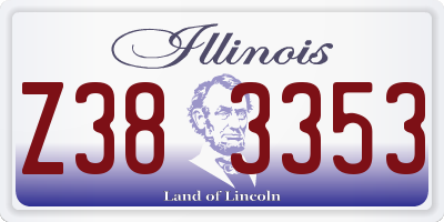IL license plate Z383353