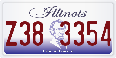 IL license plate Z383354