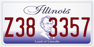 IL license plate Z383357