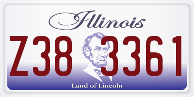 IL license plate Z383361
