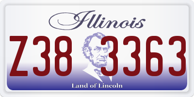 IL license plate Z383363