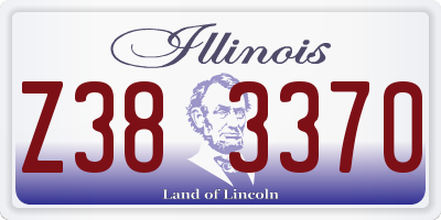 IL license plate Z383370