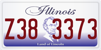 IL license plate Z383373