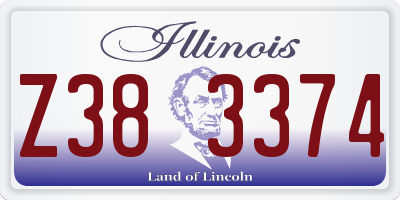 IL license plate Z383374