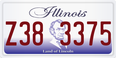 IL license plate Z383375