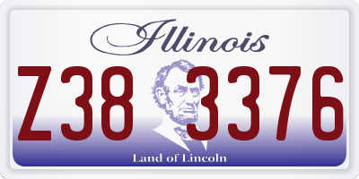 IL license plate Z383376