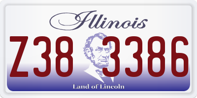 IL license plate Z383386
