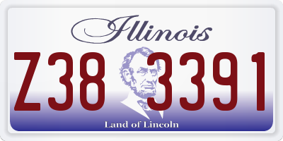 IL license plate Z383391