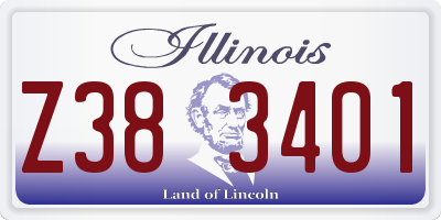 IL license plate Z383401