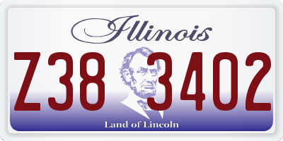 IL license plate Z383402
