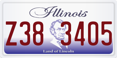 IL license plate Z383405