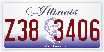 IL license plate Z383406