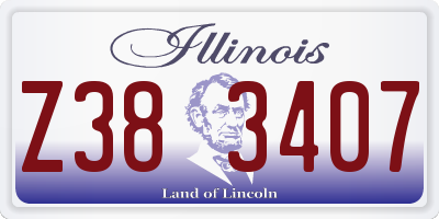 IL license plate Z383407