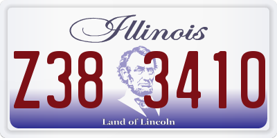IL license plate Z383410