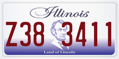 IL license plate Z383411