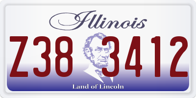 IL license plate Z383412