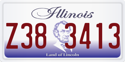 IL license plate Z383413