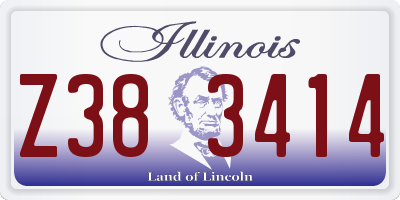 IL license plate Z383414
