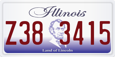 IL license plate Z383415