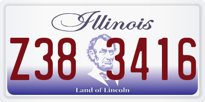IL license plate Z383416