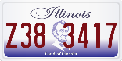 IL license plate Z383417