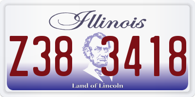 IL license plate Z383418