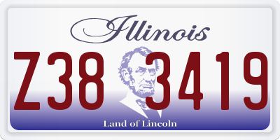 IL license plate Z383419