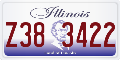 IL license plate Z383422