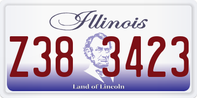 IL license plate Z383423