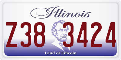 IL license plate Z383424