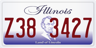 IL license plate Z383427