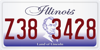 IL license plate Z383428